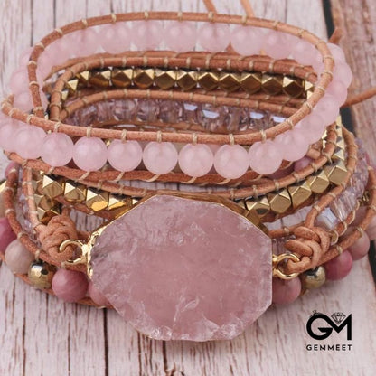 Rose Quartz Stone Bracelet