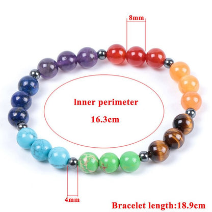 Chakra Energy Stones Bead Bracelet