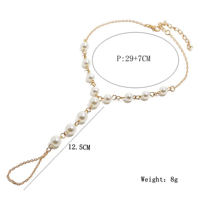 Bohemia Beach Organic Pearl Chain Anklet