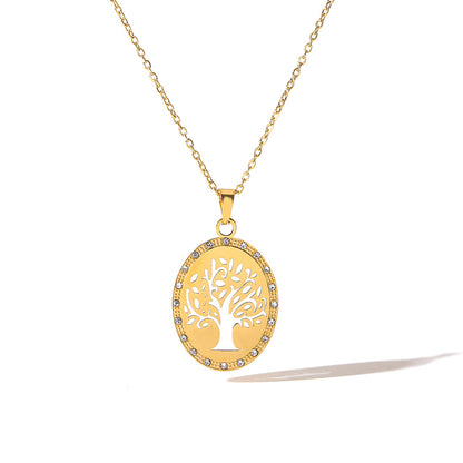 Life of Tree Hollow Pendants Necklace