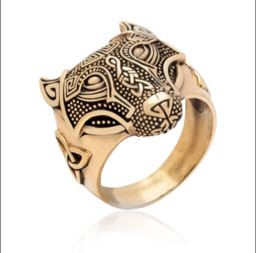 Ancient Greek Mythological Wolf Warrior Ring