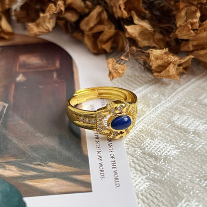 Retro Palace Blue Stone Ring