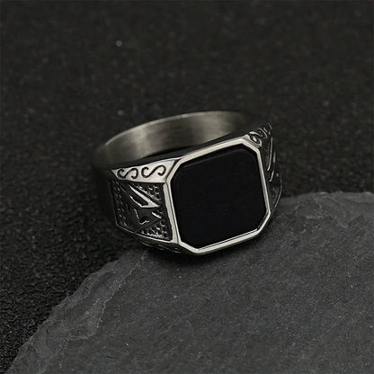 Retro Viking Faith Tiger Eye Ring