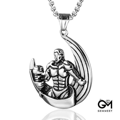 Titanium Steel Men's Fitness Necklace