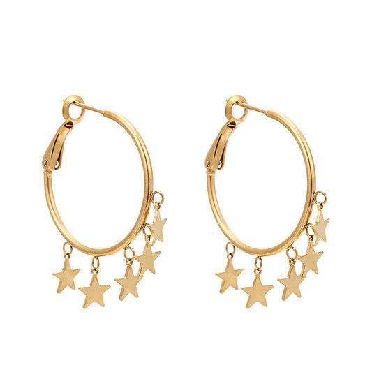 Gypsophila Simple Style Star Earrings