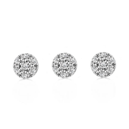 S925 Sterling Silver Simple Small Polka Dot Earrings