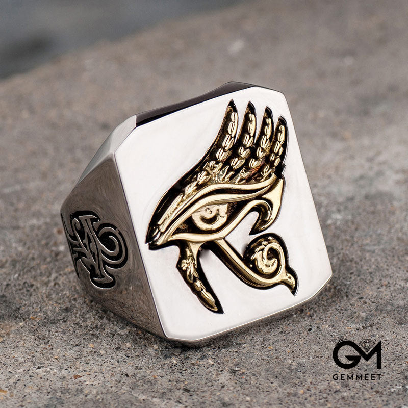 Personality Golden Eye of Horus Ring