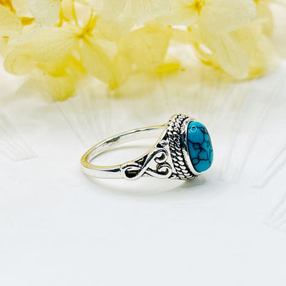 Vintage Green Turquoise Ring