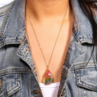 Natural Crystal Stone Gemstone Pendant