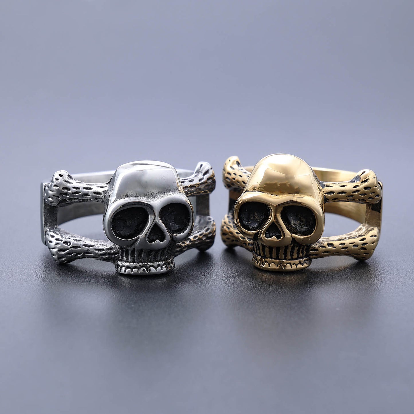 Stainless Steel Simple Bone Skull Ring