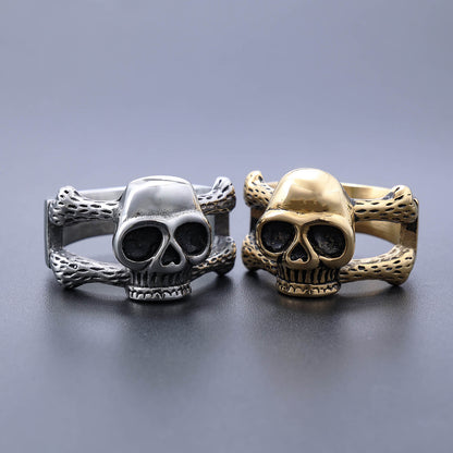 Stainless Steel Simple Bone Skull Ring