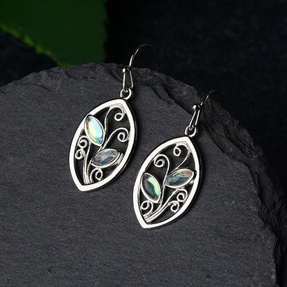 Hollow Leaf Shape Dangle Earrings