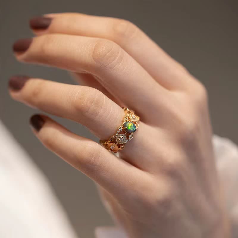 Women's Antique Italy Opal Ring