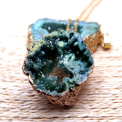 Natural Irregular Random Shape Hollow Stone Necklace