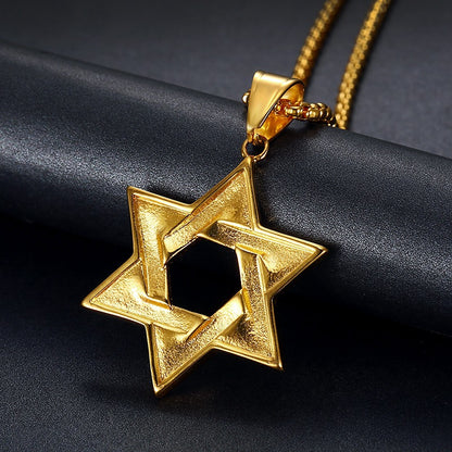 Hip Hop All Over Zirconia Hexagram Pendant