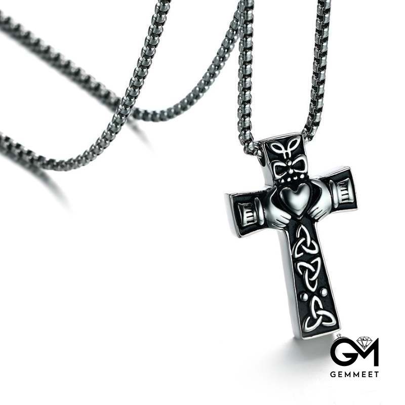 Vintage Alloy Cross Necklace