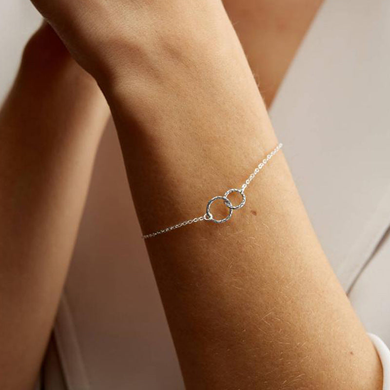 Simple Stainless Steel Round Hollow Bracelet