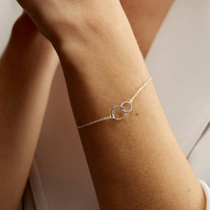 Simple Stainless Steel Round Hollow Bracelet