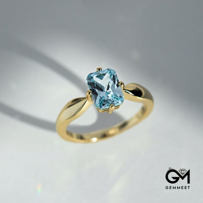 “Walden Pond” Aquamarine Ring