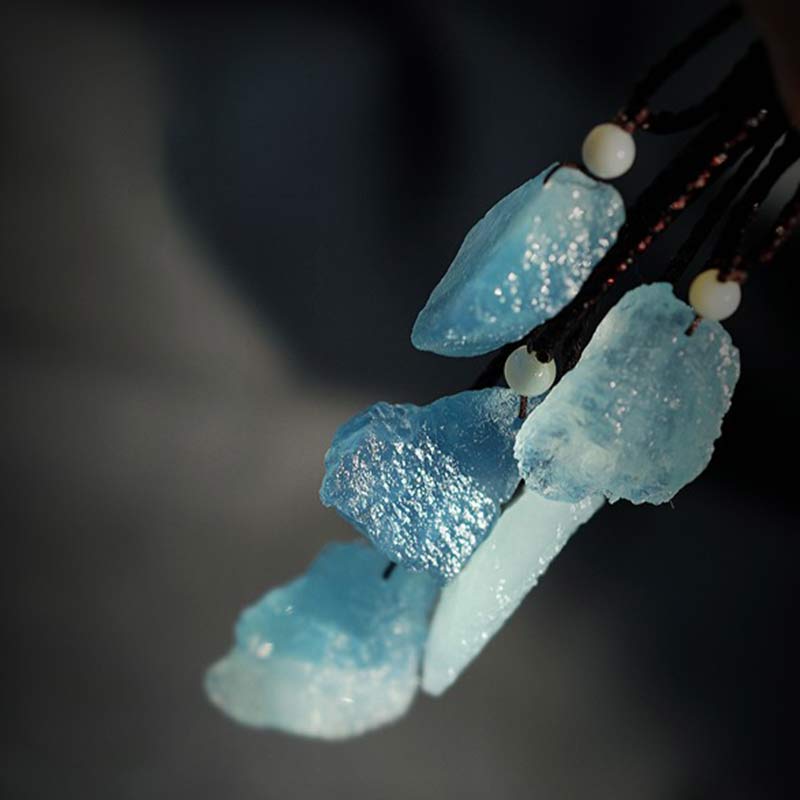 Natural Aquamarine Calm Gemstone Necklace