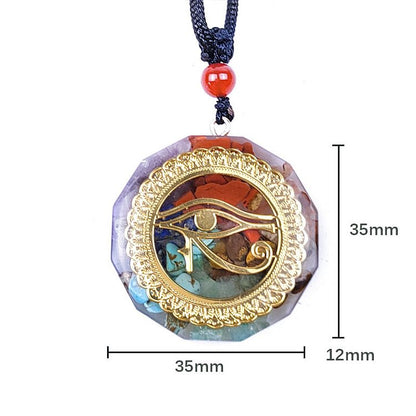 Chakra Healing Evil Eye Symbol Orgone Necklace