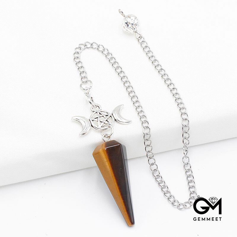 Crystal Conical Star Moon Spirit Pendulum