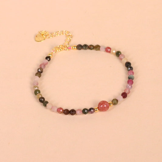 Candy Tourmaline Crystal Fresh Sweet Bracelet