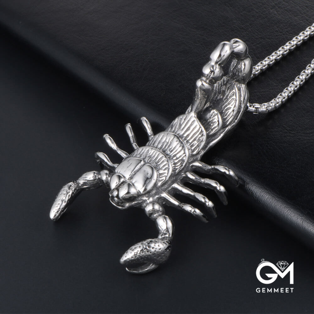 Hip Hop Big Scorpion Titanium Steel Necklace