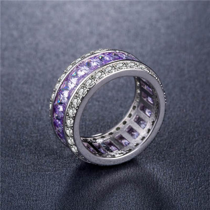 Chromatic Color Square Zircon Ring