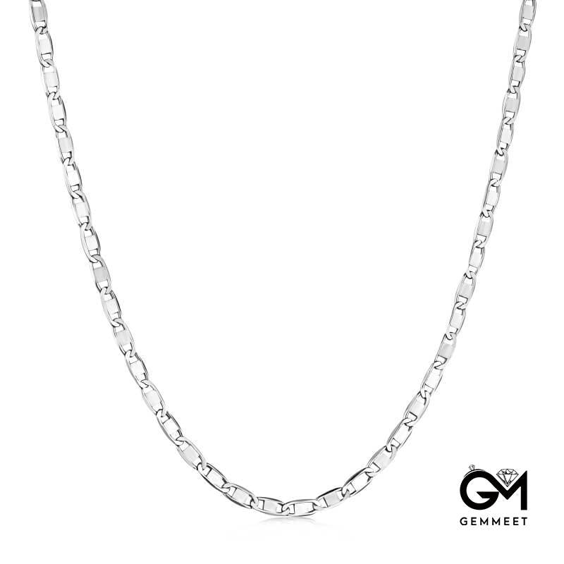 S925 Sterling Silver Sequined Simple Temperament Necklace