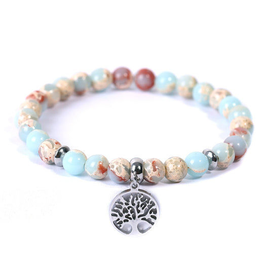 Life of Tree Symbol Amazonite Bead Bracelet