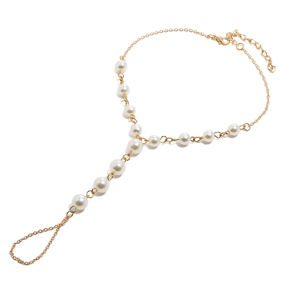 Bohemia Beach Organic Pearl Chain Anklet