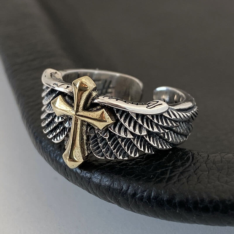 Cross & Wings Character Ring