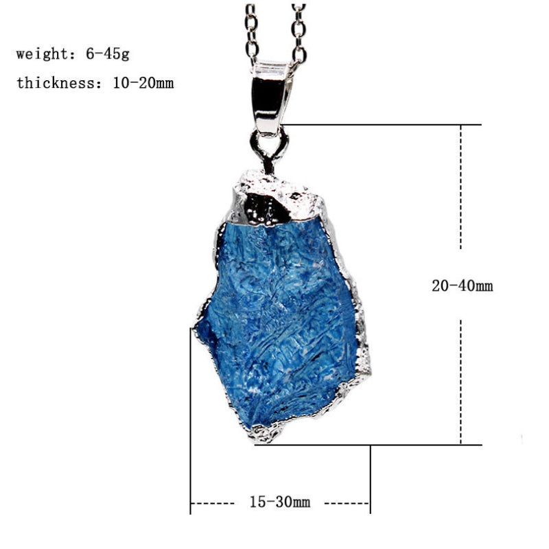 Delicate Natural Yellow Crystal Irregular Silver Plating Pendant