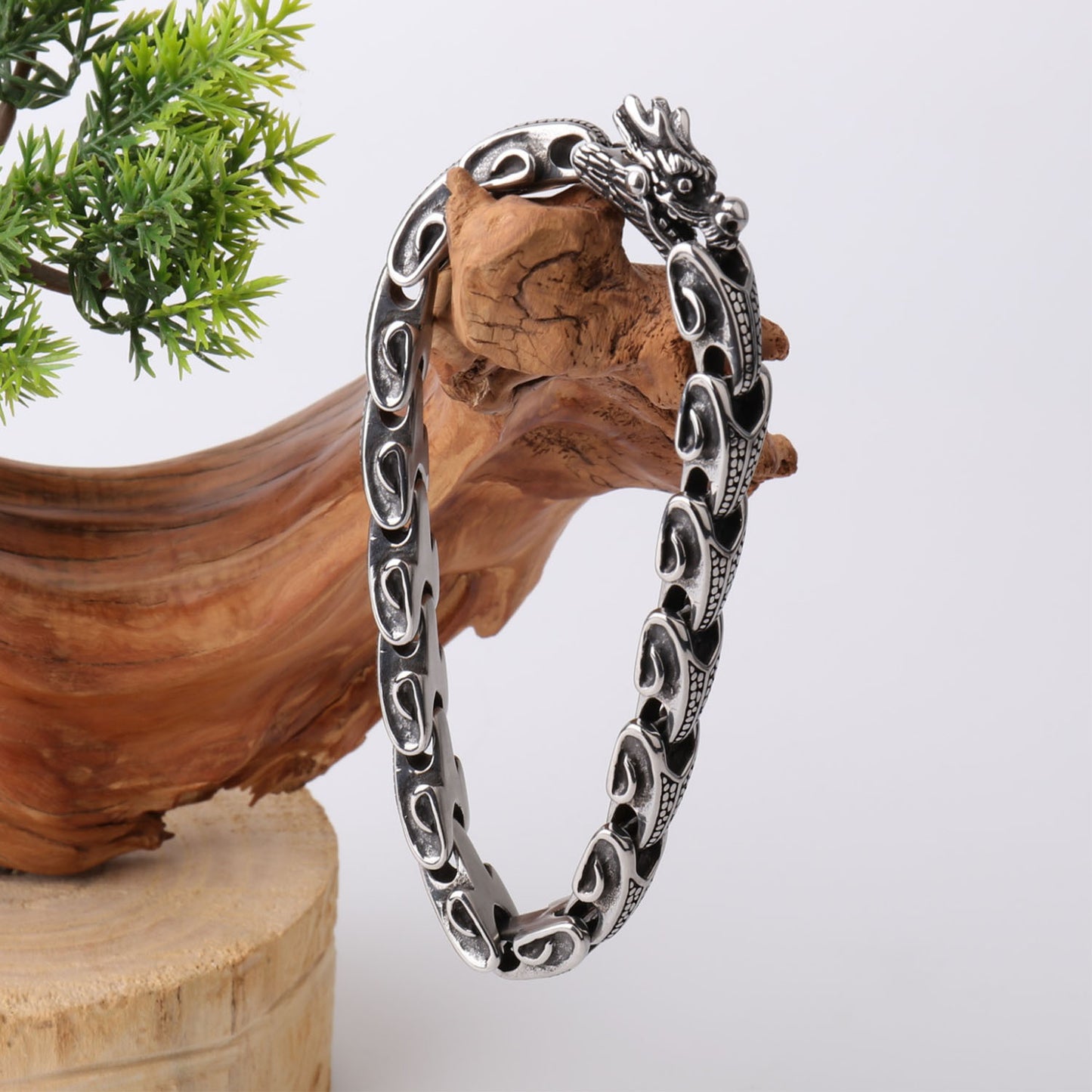 Dragon Head Titanium Steel Bracelet