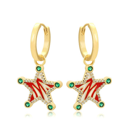 Women's Christmas Bell Snowflake Alloy Earrings