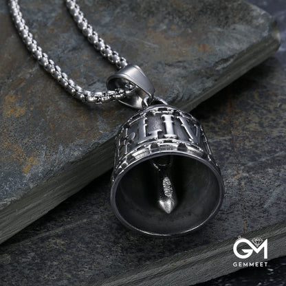 Stainless Steel Character English Bell Pendant