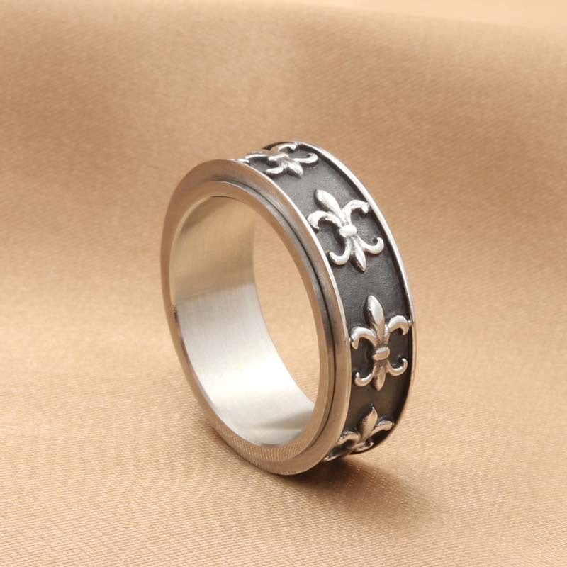 Children's Flower Cross Retro Trendy Men's Ring