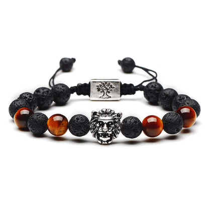 Tiger Eye Lion Head Bracelet