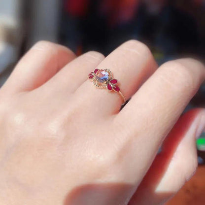 Handmade Enamel Amethyst Ring