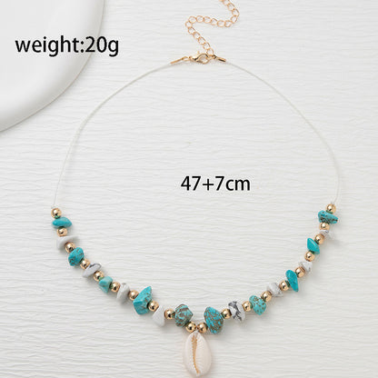 Bohemia Turquoise Shell Necklace