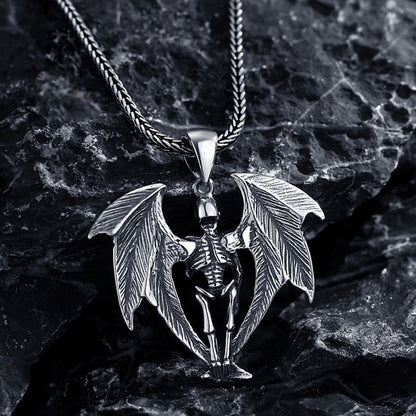 Retro Devil Angel Pendant Punk Personality Fashion Trendy Necklace