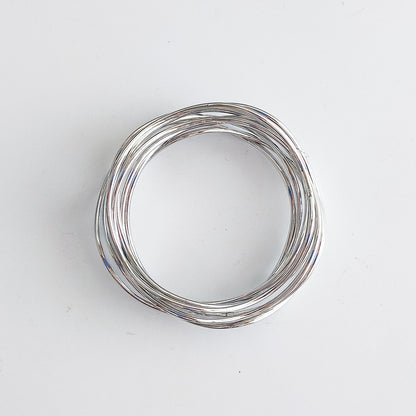 Irregular Metallic Simple Multi-layer Alloy Bracelet