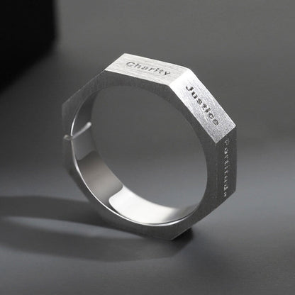 Character Octagon Band Ring