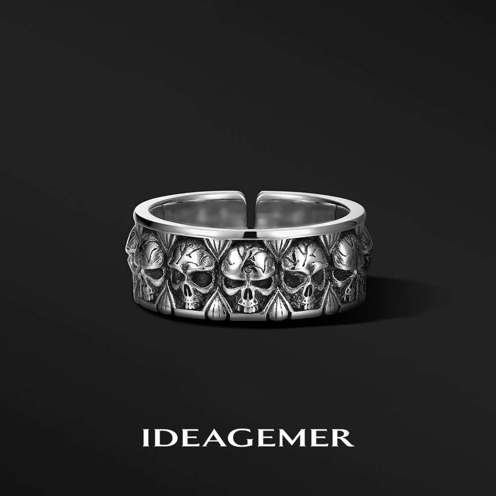 Vintage Men's Full Turn Skull Rings