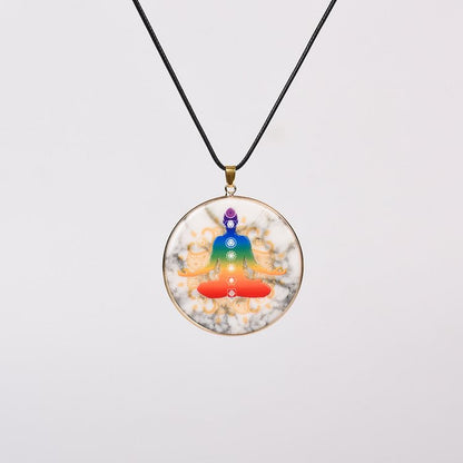 Crystal Hamsa Chakra Tree Of Life Necklace