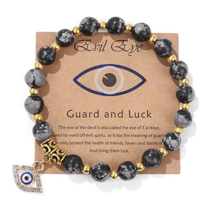 Bead Evil Eye Pendant Bracelet