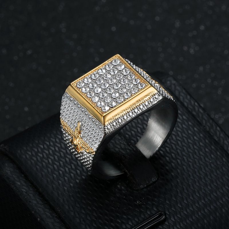 HIPHOP Ring Gold-plated Inlaid Zircon Persian Zoroastrian Ring