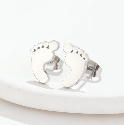 Cute MAMA Baby Feet Earring