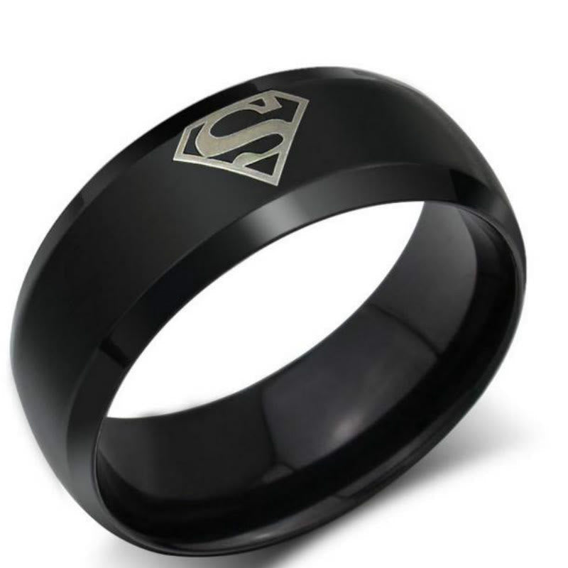 Superman Logo Titanium Steel Ring